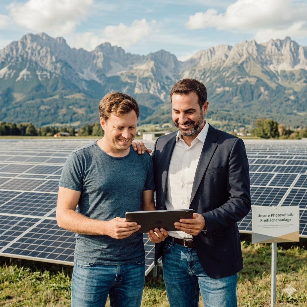 PVplus Vor-Ort-Begehung an einer Freifl&auml;chenanlage